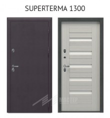Входная дверь SUPERTERMA 1300 Букле Шоколад/Лиственница Белая